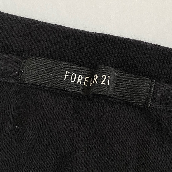 Forever 21 blue red white black lace up back eagle NYC USA music concert top - Picture 5 of 5